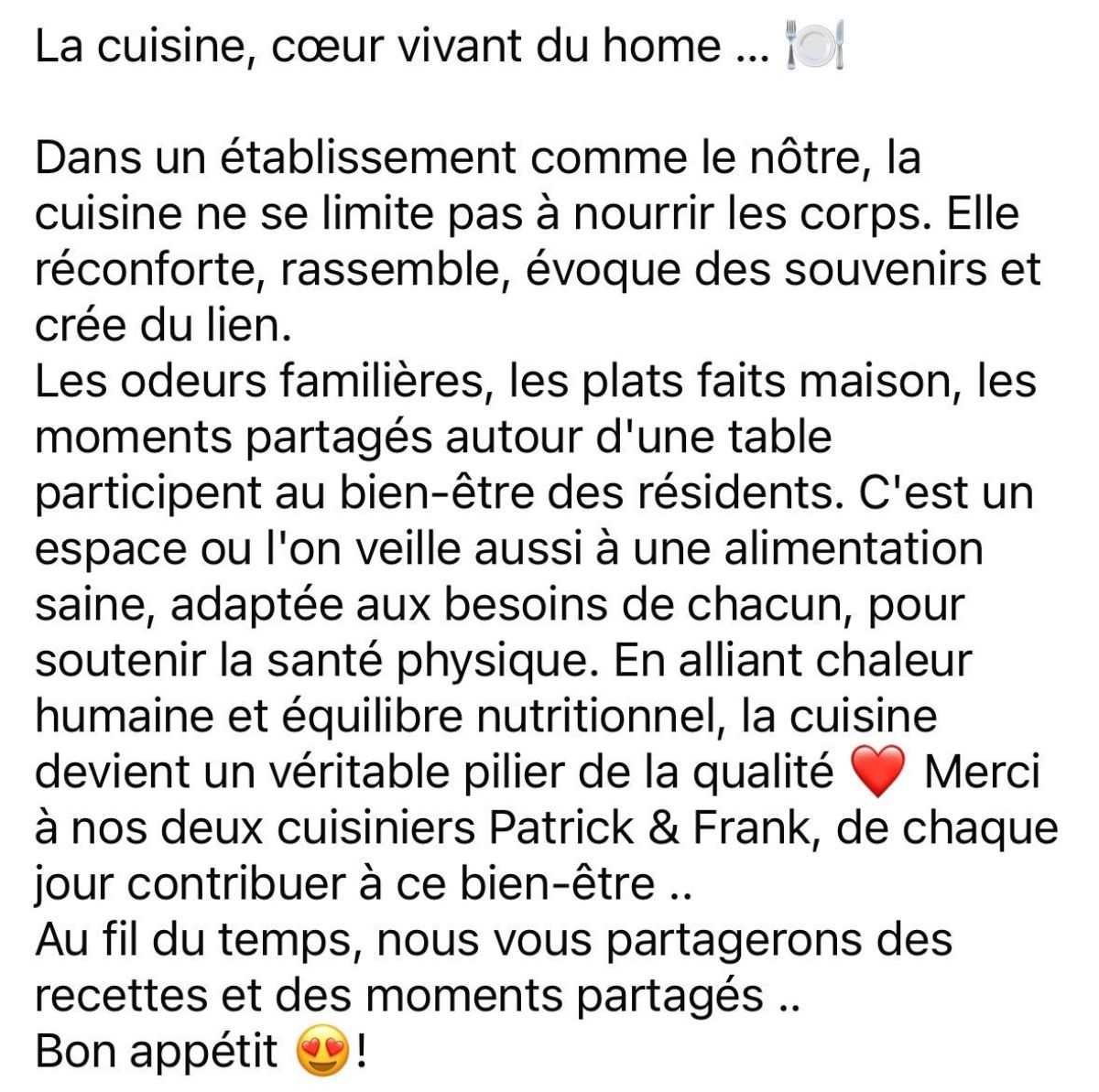 Texte cuisine